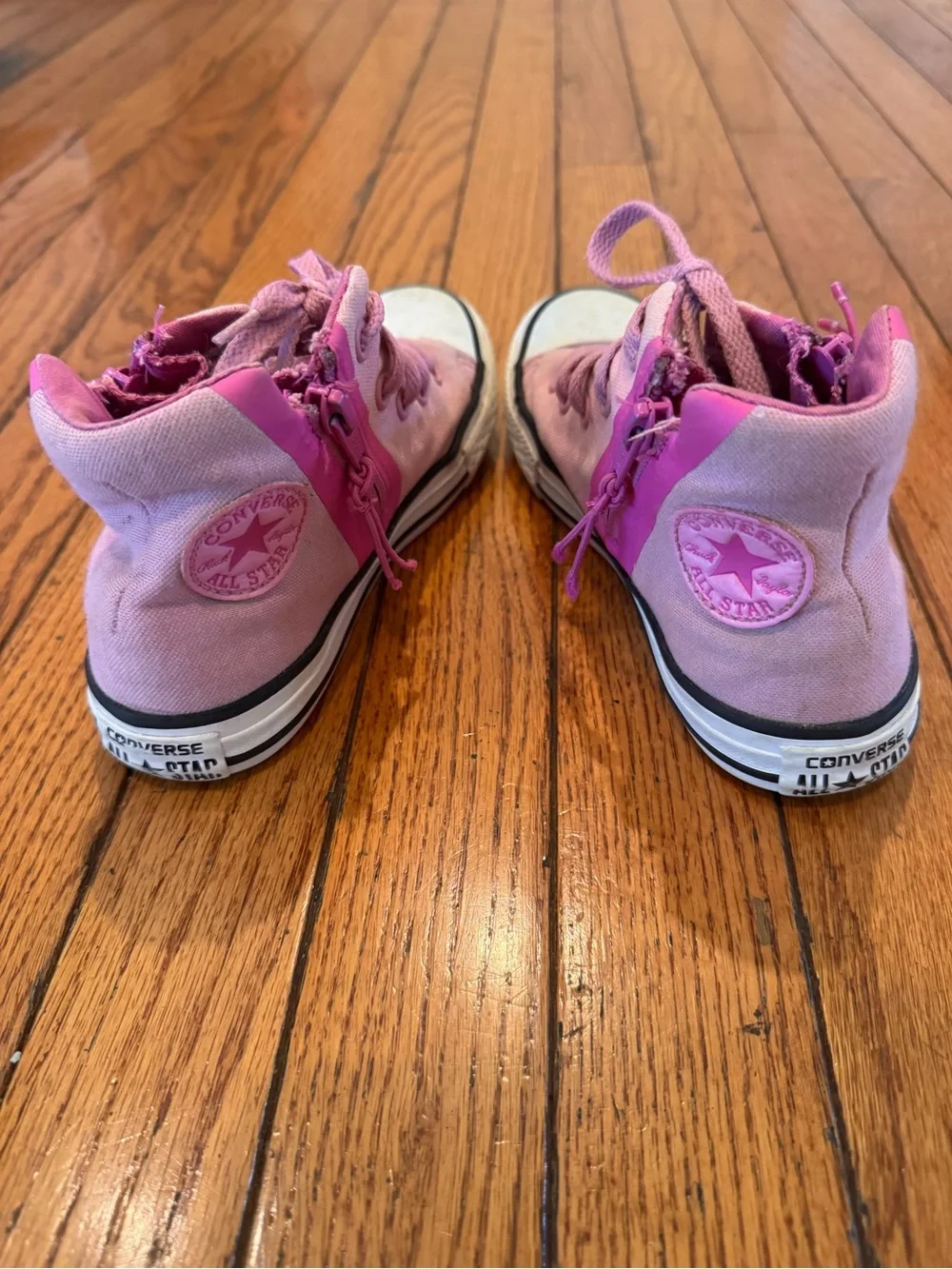 Converse Kids Pink High-Top Sneakers with Magenta Accent